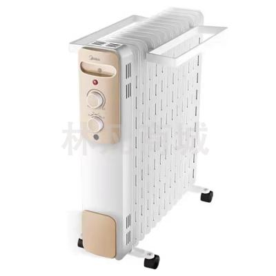 美的（Midea）取暖器家用电热油汀卧室电暖器暖风机节能丁暖气烤火炉 HY22M 金色