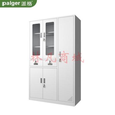 派格（paiger）办公家具玻璃文件柜带更衣柜CK17-B 1850*1100*500 LB
