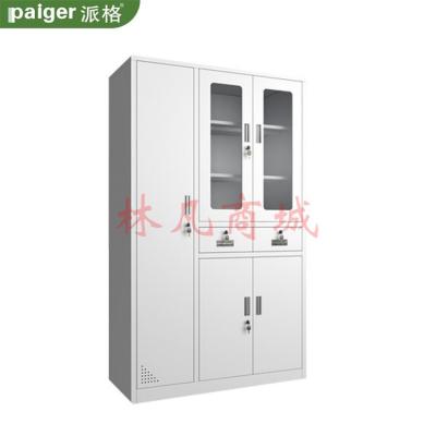 派格（paiger）办公家具玻璃文件柜带更衣柜CK17-B 1850*1100*500 LB