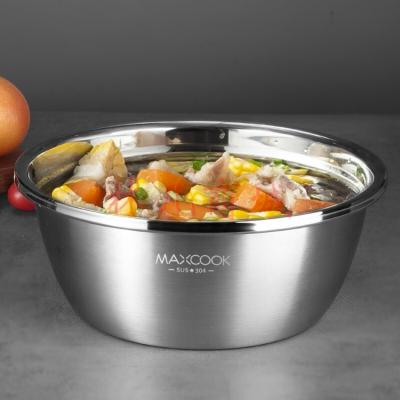 美厨（maxcook）304不锈钢盆调料盆 加大加厚味斗36CM 洗菜盆沙拉盆和面盆腌肉盆 可用电磁炉MCWA666