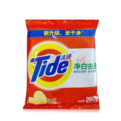 汰渍洗衣粉260g*1袋净白去渍无磷型洗衣粉柠檬清香去污持久留香    单个装