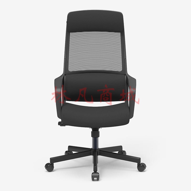 永艺 人体工学座椅 会议椅 转椅 艾格峰（头枕、腰靠双加热）MC-1088E 全黑 喷塑KD脚（不含安装费）