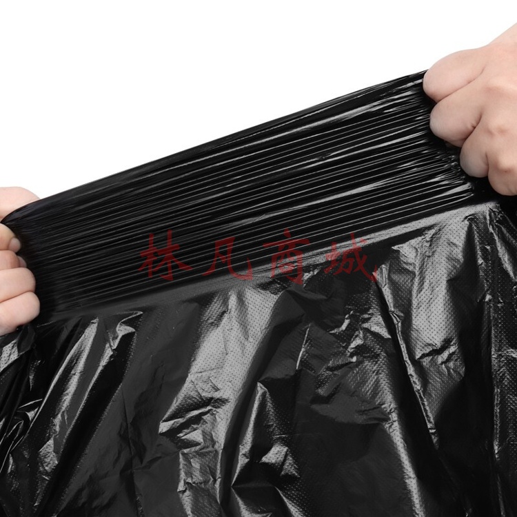 特大号商业物业黑色垃圾袋60*80cm*100只超值装 适用大号垃圾桶分类