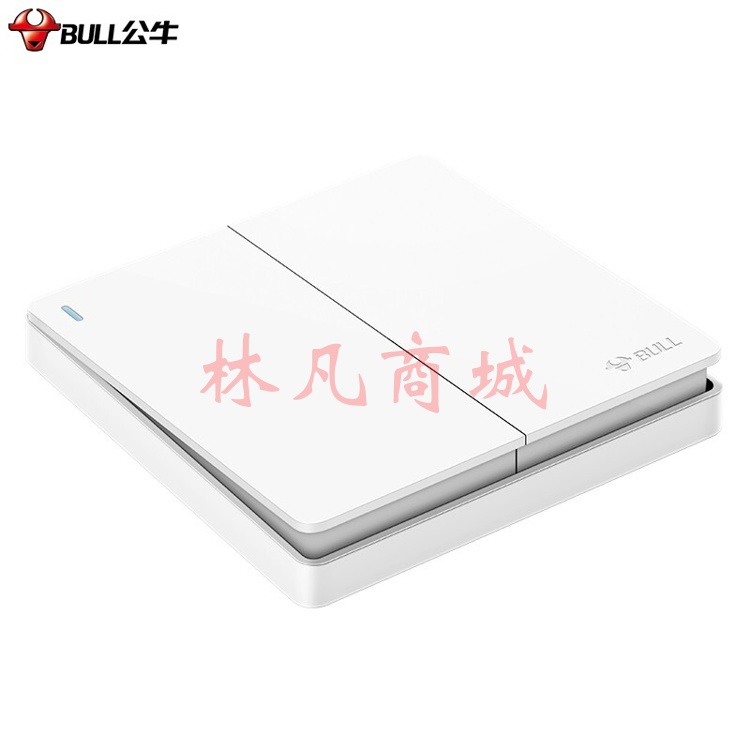 公牛（BULL） 公牛(BULL）开关插座 大面板白色 双开单控