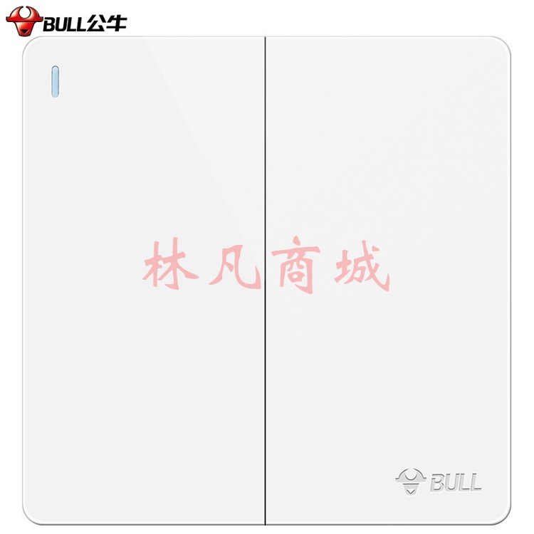 公牛（BULL） 公牛(BULL）开关插座 大面板白色 双开单控