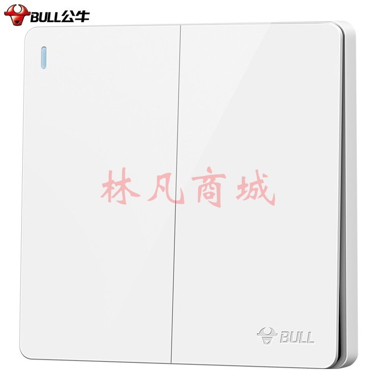 公牛（BULL） 公牛(BULL）开关插座 大面板白色 双开单控