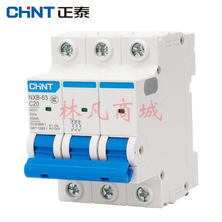 正泰（CHNT）（CHNT）DZ47-60-3P-C20 家用空气开关 过载空气开关 3P 20A