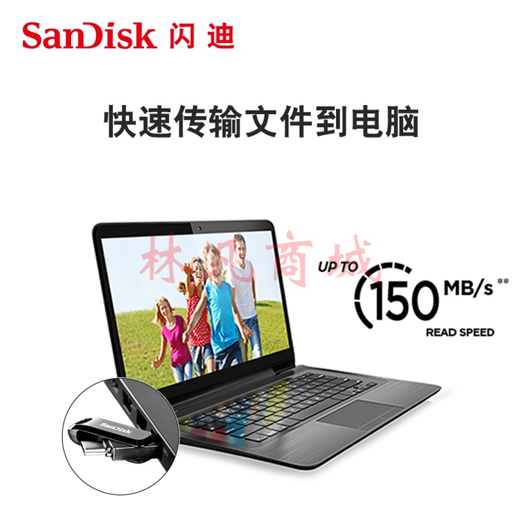 闪迪（SanDisk） U盘商务办公U盘USB3.1优盘Type-C手机高速读写双接口手机电脑两用 128G