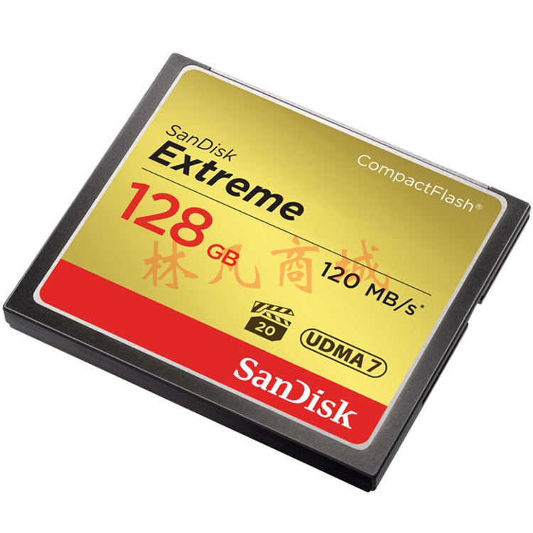 闪迪（SanDisk）128GB CF（CompactFlash）存储卡 UDMA7 至尊极速版 读速120MB/s 写速85MB/s
