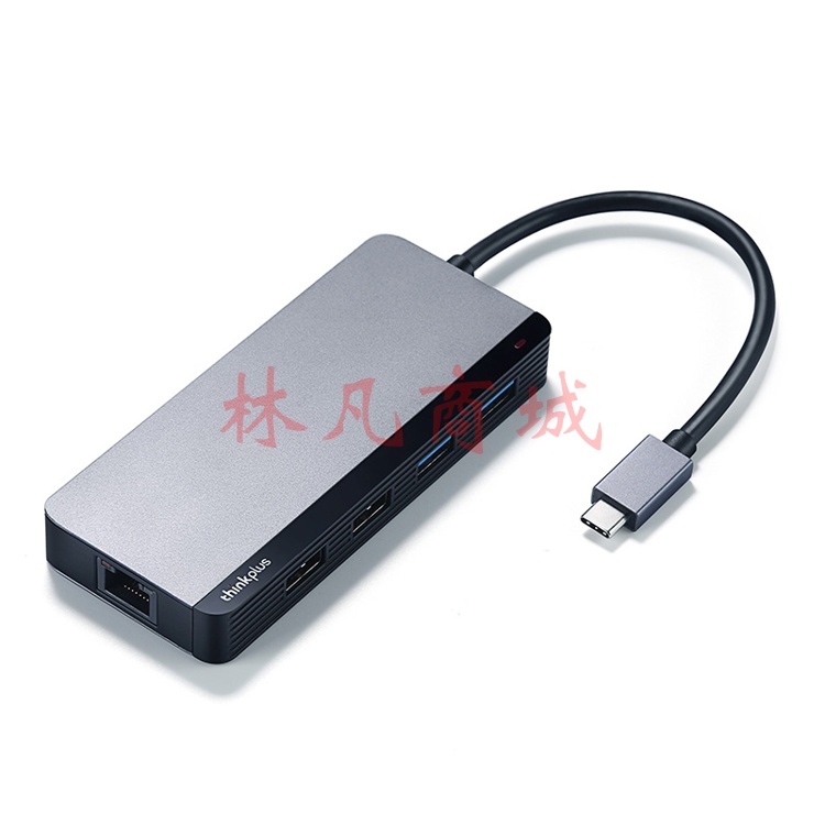 联想Thinkpad Type-C扩展坞 USB-C转HDMI转接头 分线器 千兆网口 华为苹果电脑转换器 笔记本拓展坞LC10