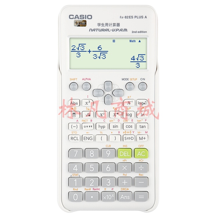 卡西欧(CASIO) 计算器 FX-82ESPLUSA-2WE函数科学计算器慧白fx-82ES PLUS