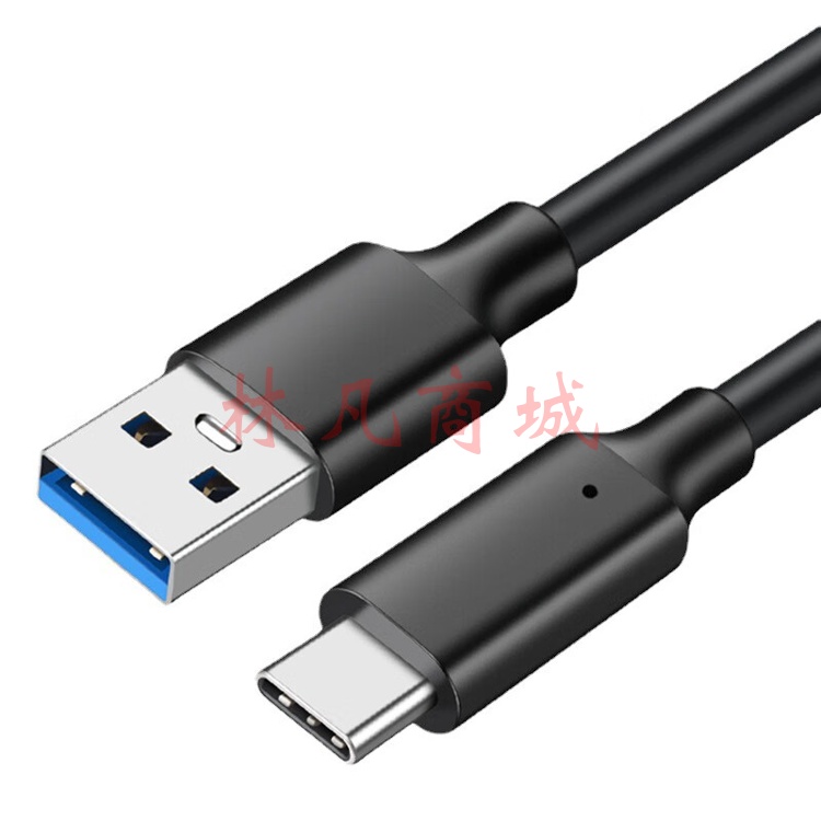 Type-C数据线USB3.2转TypeC传输线10Gbps硬盘线车载3A60WPD快充线 1.8米 黑色