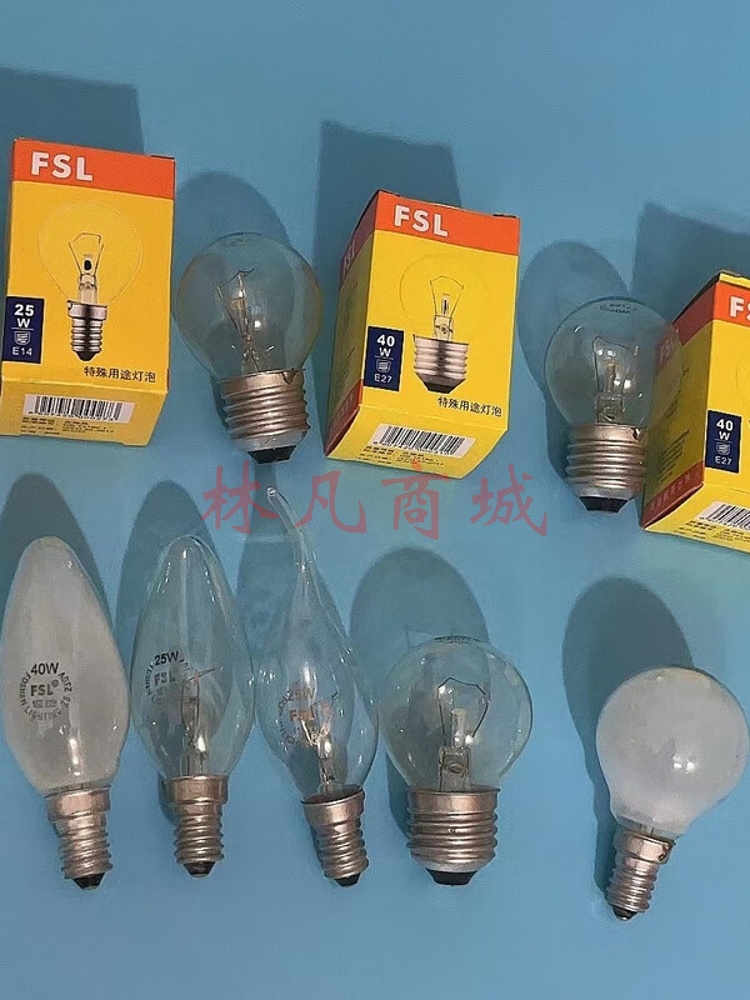 特殊用途佛山钨丝白炽灯泡老式传统普通照明电灯泡可调光名牌子灯 E14磨砂球泡40瓦 其它暖黄