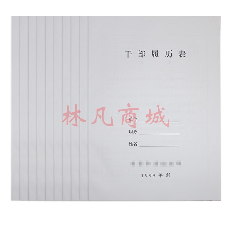 易利丰 1999版干部履历表1999年制A4人事员工职业表10本装