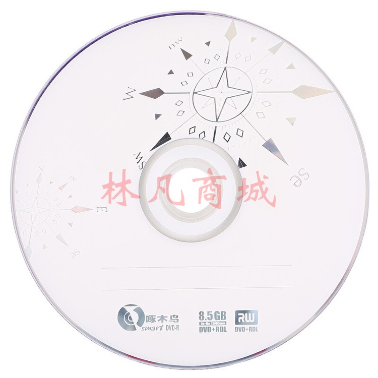 啄木鸟 DVD+R 光盘/刻录光盘/空白光盘/刻录碟片/大容量/ DL 8速 8.5G 单面双层 10片桶装 刻录盘