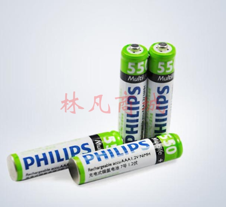 飞利浦(PHILIPS )充电电池 无绳电话机 7号 无线子母分机 1.2V550毫安 4节