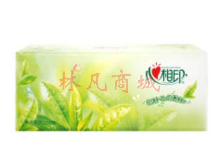 心相印（Mind Act Upon Mind） H200 盒装纸抽 茶语200抽盒装面巾纸单盒装