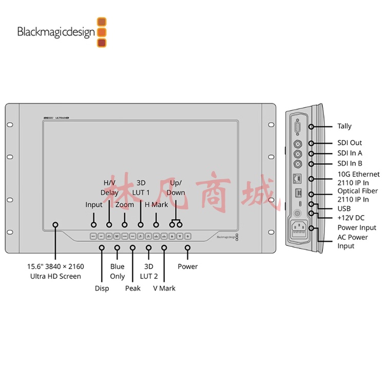 blackmagic designBlackmagic Design SmartView 4K G3新品全分辨率UltraHD LCD显示屏机架式广播级监视器 支持TALLY SmartView 4K