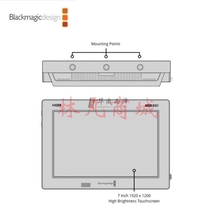 blackmagic designBlackmagic Design Video Assist BMD 监视器5英寸7英寸录机可触屏 Video Assist 7” 12G HDR