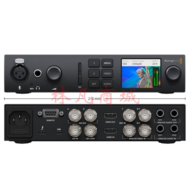 BLACKMAGIC DESIGN BMD UltraStudio 4K Mini HD外置雷电3采集输出卡一体4K上屏盒适用于davinci达芬奇实时调色直播 bmd ultrastudio 4k