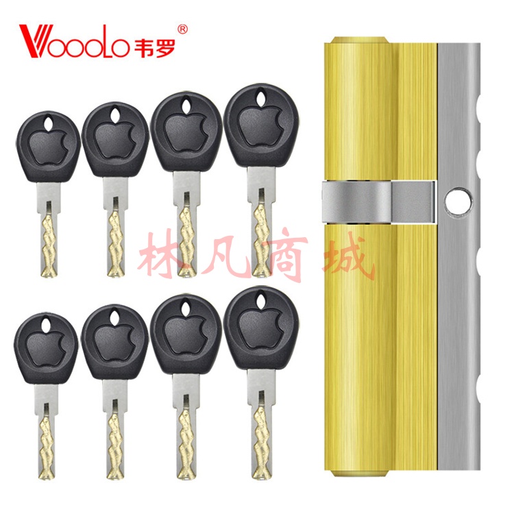 韦罗（VOOOLO)进户门防盗门C级锁芯安全防打断防暴力防锡纸叶片家用防盗门锁心钢架加固通用型锁具铜锁芯配件