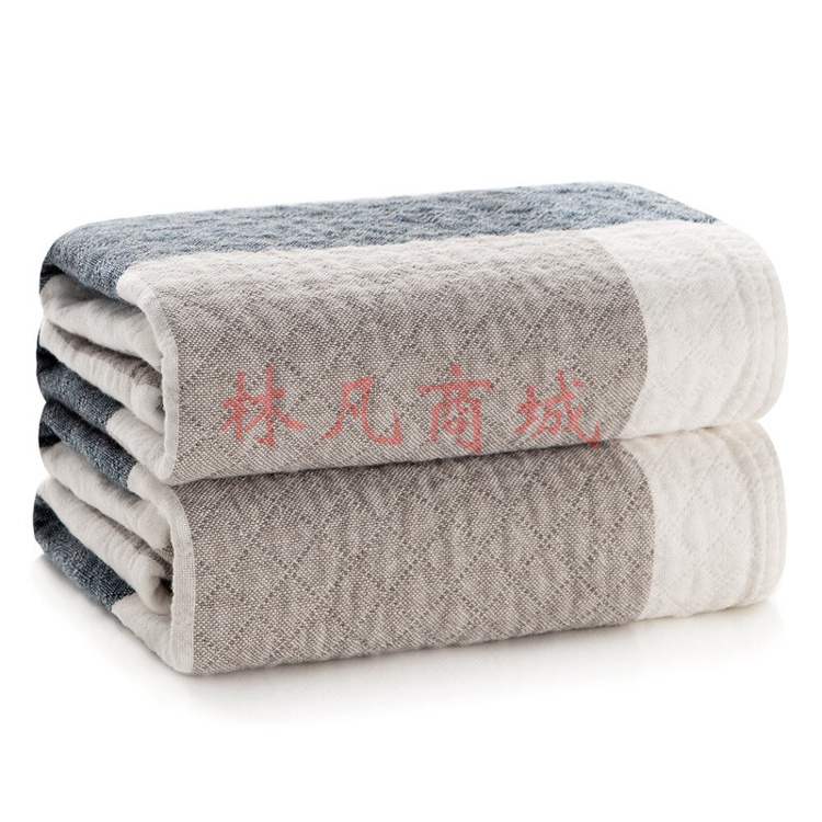洁丽雅（Grace）家纺 绅士格子纯棉提花加厚吸汗大枕巾 
两条装 兰 145g/条 80*50cm