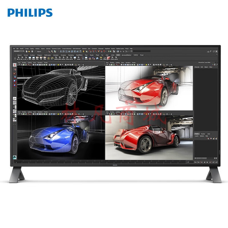 飞利浦（PHILIPS）显示器电脑 43英寸 4K/UHD IPS面板 10.7亿色 多源同屏电