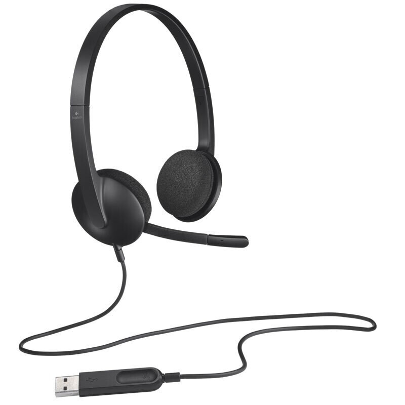 罗技（Logitech） H340 USB耳机耳麦 头戴式电脑耳机有线 带麦克风话筒办公视频教育培训