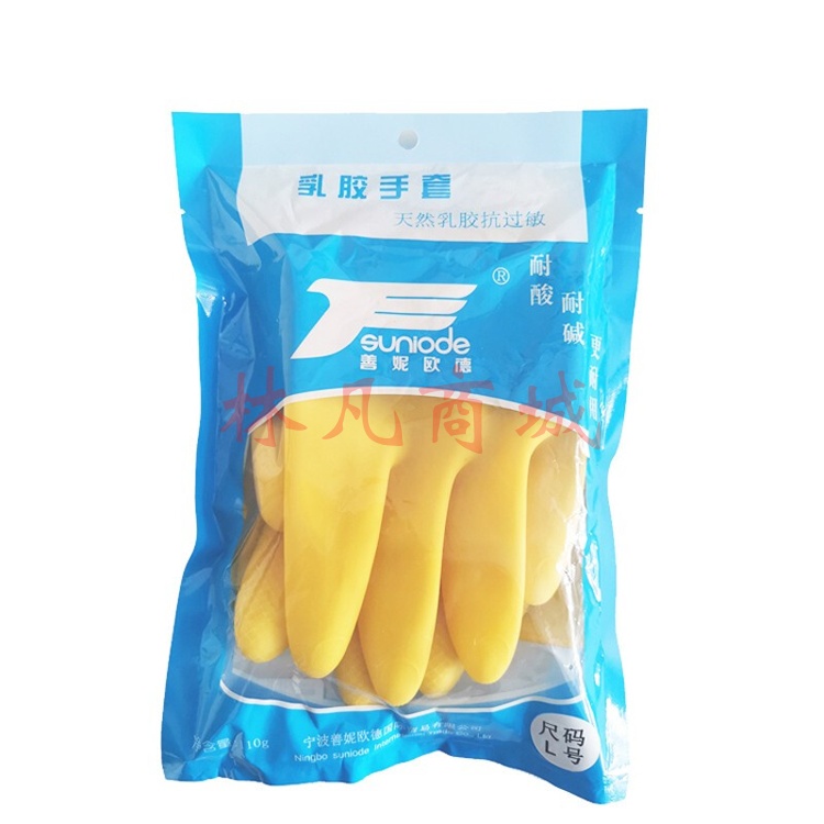 善妮欧德(suniode)橡胶手套L号加厚洗碗耐用家务手套
防水加长乳胶皮L/M号